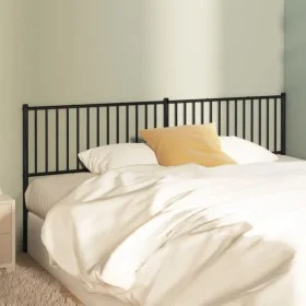 Black metal headboard 200 cm by vidaXL, Headboards and footboards - Ref: Foro24-350902, Price: 41,90 €, Discount: %