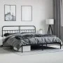 Black metal headboard and footboard bed frame 183x213cm by vidaXL, Beds and slatted bases - Ref: Foro24-352601, Price: 147,96...