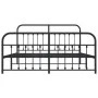Black metal headboard and footboard bed frame 183x213cm by vidaXL, Beds and slatted bases - Ref: Foro24-352601, Price: 147,96...
