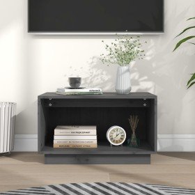 Mueble de TV de madera maciza de pino gris 60x35x35 cm en Muebles TV | Comprar online en Foru.es