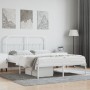 Estructura de cama con cabecero metal blanca 140x200 cm de vidaXL, Camas y somieres - Ref: Foro24-352628, Precio: 99,47 €, De...