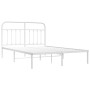 Estructura de cama con cabecero metal blanca 140x200 cm de vidaXL, Camas y somieres - Ref: Foro24-352628, Precio: 99,47 €, De...