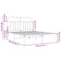 Estructura de cama con cabecero metal blanca 140x200 cm de vidaXL, Camas y somieres - Ref: Foro24-352628, Precio: 99,47 €, De...