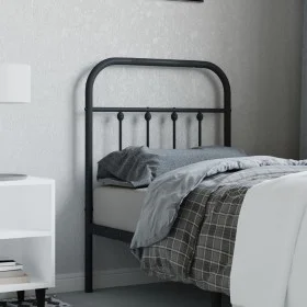 Black metal headboard 75 cm by vidaXL, Headboards and footboards - Ref: Foro24-352604, Price: 28,05 €, Discount: %