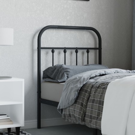 Cabecero de metal negro 75 cm de vidaXL, Cabeceros y pies de cama - Ref: Foro24-352604, Precio: 28,50 €, Descuento: %