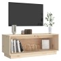 Mueble de TV de madera maciza de pino 90x35x35 cm en Muebles TV | Comprar online en Foru.es