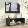 Mueble de TV de madera maciza de pino gris 90x35x35 cm en Muebles TV | Comprar online en Foru.es