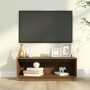 Mueble de TV madera maciza de pino marrón miel 90x35x35 cm en Muebles TV | Comprar online en Foru.es
