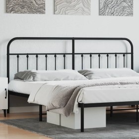 Cabecero de metal negro 193 cm de vidaXL, Cabeceros y pies de cama - Ref: Foro24-352615, Precio: 47,09 €, Descuento: %