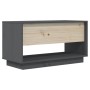 Mueble de TV de madera maciza de pino gris 74x34x40 cm en Muebles TV | Comprar online en Foru.es