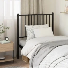 Black metal headboard 80 cm by vidaXL, Headboards and footboards - Ref: Foro24-350891, Price: 21,22 €, Discount: %