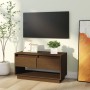 Mueble de TV madera maciza de pino marrón miel 74x34x40 cm en Muebles TV | Comprar online en Foru.es
