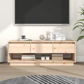 Mueble de TV de madera maciza de pino 110,5x34x40 cm en Muebles TV | Comprar online en Foru.es
