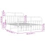 Estructura de cama cabecero y estribo metal negro 140x200 cm de vidaXL, Camas y somieres - Ref: Foro24-352597, Precio: 130,12...
