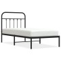 Estructura de cama con cabecero metal negro 90x190 cm de vidaXL, Camas y somieres - Ref: Foro24-352570, Precio: 76,77 €, Desc...