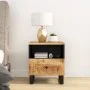 Mesita de noche madera maciza mango y madera contrachapada de vidaXL, Mesitas de noche - Ref: Foro24-350648, Precio: 74,54 €,...
