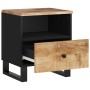 Mesita de noche madera maciza mango y madera contrachapada de vidaXL, Mesitas de noche - Ref: Foro24-350648, Precio: 75,73 €,...