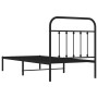 Estructura de cama con cabecero metal negro 90x190 cm de vidaXL, Camas y somieres - Ref: Foro24-352570, Precio: 76,77 €, Desc...