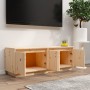 Mueble de TV de madera maciza de pino 110x34x40 cm en Muebles TV | Comprar online en Foru.es