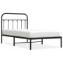 Estructura de cama con cabecero metal negro 100x190 cm de vidaXL, Camas y somieres - Ref: Foro24-352572, Precio: 80,69 €, Des...