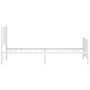 Estructura cama metal con cabecero y pie cama blanca 100x200 cm de vidaXL, Camas y somieres - Ref: Foro24-350944, Precio: 66,...
