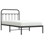 Estructura de cama con cabecero metal negro 100x190 cm de vidaXL, Camas y somieres - Ref: Foro24-352572, Precio: 80,69 €, Des...