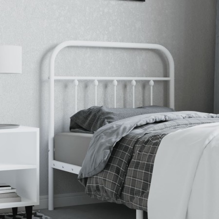 Cabecero de metal blanco 80 cm de vidaXL, Cabeceros y pies de cama - Ref: Foro24-352654, Precio: 29,33 €, Descuento: %