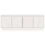 Mueble de TV de madera maciza de pino blanco 110x34x40 cm en Muebles TV | Comprar online en Foru.es