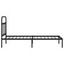 Estructura de cama con cabecero metal negro 100x190 cm de vidaXL, Camas y somieres - Ref: Foro24-352572, Precio: 80,69 €, Des...