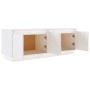 Mueble de TV de madera maciza de pino blanco 110x34x40 cm en Muebles TV | Comprar online en Foru.es