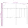 Cabecero de metal blanco 120 cm de vidaXL, Cabeceros y pies de cama - Ref: Foro24-352658, Precio: 41,21 €, Descuento: %