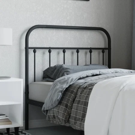 Kopfteil aus schwarzem Metall, 100 cm von vidaXL, Kopf- und Fußteile - Ref: Foro24-352607, Preis: 30,09 €, Rabatt: %