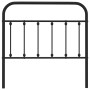 Cabecero de metal negro 100 cm de vidaXL, Cabeceros y pies de cama - Ref: Foro24-352607, Precio: 30,56 €, Descuento: %