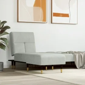 Sofá diván de terciopelo gris claro de vidaXL, Divanes - Ref: Foro24-352808, Precio: 176,71 €, Descuento: %