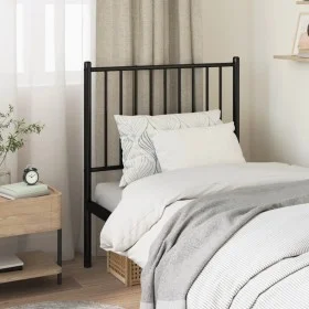 Black metal headboard 75 cm by vidaXL, Headboards and footboards - Ref: Foro24-350890, Price: 23,07 €, Discount: %