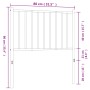 Cabecero de metal negro 75 cm de vidaXL, Cabeceros y pies de cama - Ref: Foro24-350890, Precio: 23,52 €, Descuento: %