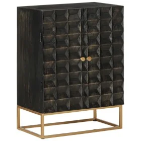 Iron and solid black mango wood sideboard 55x34x75 cm by vidaXL, Sideboards - Ref: Foro24-351679, Price: 190,22 €, Discount: %