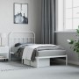 Estructura de cama de metal con cabecero blanco 100x190 cm de vidaXL, Camas y somieres - Ref: Foro24-352621, Precio: 82,15 €,...