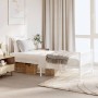Estructura cama metal con cabecero y pie cama blanca 75x190 cm de vidaXL, Camas y somieres - Ref: Foro24-350939, Precio: 70,9...