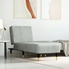Sofá diván de terciopelo gris claro de vidaXL, Divanes - Ref: Foro24-352802, Precio: 165,12 €, Descuento: %