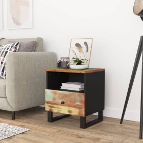 Mesita de noche madera maciza reciclada y madera contrachapada de vidaXL, Mesitas de noche - Ref: Foro24-350652, Precio: 83,0...