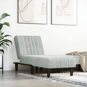 Sofá diván de terciopelo gris claro de vidaXL, Divanes - Ref: Foro24-352826, Precio: 153,04 €, Descuento: %
