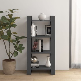 Estantería/divisor de espacios madera maciza gris 60x35x125 cm en Librerías y estanterías | Comprar online en Foru.es