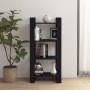 Estantería/divisor de espacios madera maciza negro 60x35x125 cm en Librerías y estanterías | Comprar online en Foru.es