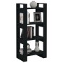 Estantería/divisor de espacios madera maciza negro 60x35x125 cm en Librerías y estanterías | Comprar online en Foru.es