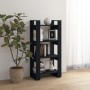 Estantería/divisor de espacios madera maciza negro 60x35x125 cm en Librerías y estanterías | Comprar online en Foru.es