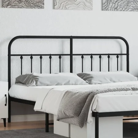 Kopfteil aus schwarzem Metall, 180 cm von vidaXL, Kopf- und Fußteile - Ref: Foro24-352614, Preis: 47,15 €, Rabatt: %