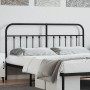 Cabecero de metal negro 180 cm de vidaXL, Cabeceros y pies de cama - Ref: Foro24-352614, Precio: 49,72 €, Descuento: %