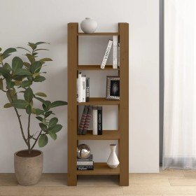 Estantería/divisor espacios madera marrón miel 60x35x160 cm en Librerías y estanterías | Comprar online en Foru.es