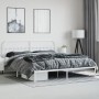 Estructura de cama de metal con cabecero blanco 193x203 cm de vidaXL, Camas y somieres - Ref: Foro24-352633, Precio: 129,75 €...